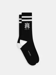 MA CORE LOGO SOCKS - Black White(COTTON BLEND,Black White)