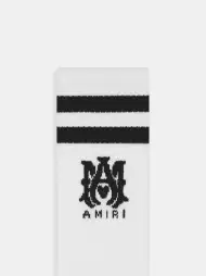 MA CORE LOGO SOCKS - White Black(COTTON BLEND,White Black)