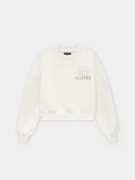 WOMEN - WOMEN'S AMIRI STARBURST CROPPED CREW - Ivory