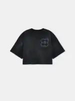WOMEN - WOMEN'S MA QUAD CRYSTAL CROPPED TEE - Black
