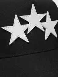 THREE STAR STAGGERED AMIRI FULL CANVAS HAT - Black White(CANVAS,Black White)