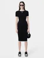 WOMEN - WOMEN'S MA MIDI SKIRT - Black(VISCOSE,BLACK)
