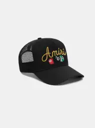 AMIRI BILLIARDS TRUCKER HAT - Black(COTTON,BLACK)