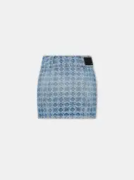 WOMEN - WOMEN'S MA QUAD JACQUARD MINI SKIRT - Stone Indigo(DENIM,Stone Indigo)
