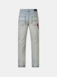 VINTAGE PATCH SLIM JEAN - Antique Indigo(DENIM,Antique Indigo)