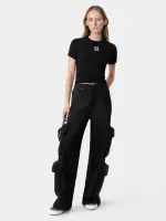 WOMEN - WOMEN'S MA QUAD BABY TEE - Black(COTTON JERSEY,BLACK)