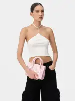 WOMEN - STARS MICRO TRIANGLE BAG - Pink(SILK,Pink)