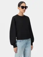 WOMEN - WOMEN'S AMIRI EMBROIDERED CREW - Black(COTTON,BLACK)
