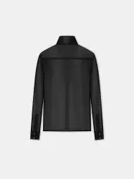 WOMEN - WOMEN'S CHIFFON LONG SLEEVE SHIRT - Black(SILK,BLACK)