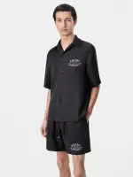 ARTS DISTRICT BOWLING SHIRT - Black(SILK,BLACK)