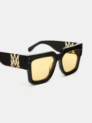 JUMBO MA SUNGLASSES - Black Yellow(METAL,Black Yellow)