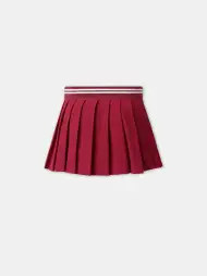 WOMEN - WOMEN'S MA QUAD PLEATED MINI SKIRT - Deep Red(PIQUE,Deep Red)