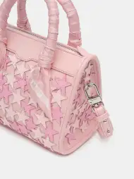 WOMEN - STARS MICRO TRIANGLE BAG - Pink(SILK,Pink)