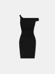 WOMEN - WOMEN'S OFF THE SHOULDER MINI DRESS - Black(VISCOSE,BLACK)