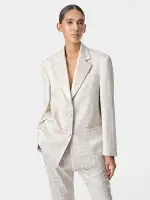 WOMEN - WOMEN'S MA QUAD OVERSIZED BLAZER - Alabaster(WOOL VISCOSE,Alabaster)