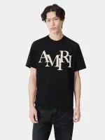 AMIRI STAGGERED TEE - Black(COTTON,BLACK)