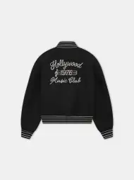 WOMEN - WOMEN'S HOLLYWOOD CLUB VARSITY JACKET - Black(WOOL BLEND,BLACK)