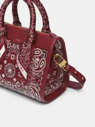 WOMEN - WOMEN'S BANDANA MICRO TRIANGLE BAG - Deep Red(SILK,Deep Red)