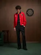 AMIRI PANTHER BOMBER - Varsity Red(WOOL BLEND,Varsity Red)