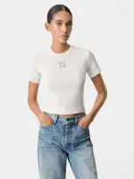 WOMEN - WOMEN'S MA QUAD BABY TEE - Alabaster(COTTON JERSEY,Alabaster)