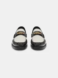 TWO TONE MA CHAIN LOAFER - Black(SILK,BLACK)