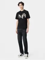 AMIRI STAGGERED TEE - Black(COTTON,BLACK)