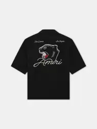 AMIRI PANTHER BOWLING SHIRT - Black(VISCOSE,BLACK)