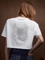 WOMEN - WOMEN'S MA QUAD CRYSTAL CROPPED TEE - White(COTTON JERSEY,White)