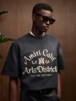 AMIRI ARTS DISTRICT SHORT SLEEVE CREW - Black(COTTON,BLACK)