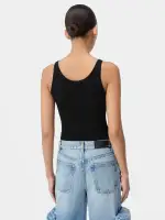 WOMEN - WOMEN'S MA EMBROIDERED RIBBED TANK - Black(COTTON,BLACK)