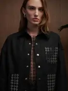 WOMEN - WOMEN'S MA QUAD CRYSTAL WORKWEAR JACKET - Black(DENIM,BLACK OD)