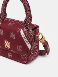 WOMEN - WOMEN'S DENIM BANDANA MICRO MA BAG - Deep Red(COTTON POLYESTER,Deep Red)