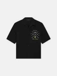 AMIRI POOL CUE BOWLING SHIRT - Black