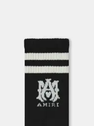 KIDS - KIDS' MA STRIPE SOCKS - Black(COTTON POLYESTER,BLACK)