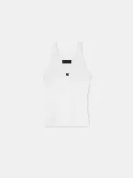 WOMEN - WOMEN'S MA EMBROIDERED RIBBED TANK - White