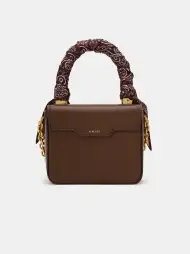 WOMEN - WOMEN'S MICRO MA BAG WITH CHAIN HANDLE - Brown(SILK,Brown)