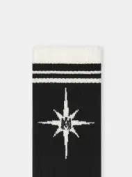 STARBURST SOCK - Black(COTTON POLYESTER,BLACK)