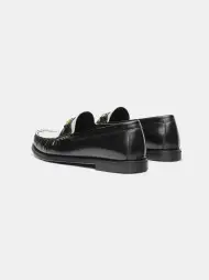 TWO TONE MA CHAIN LOAFER - Black(SILK,BLACK)