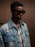 VINTAGE PEGASUS TRUCKER JACKET - Antique Indigo(DENIM,Antique Indigo)
