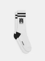 MA CORE LOGO SOCKS - White Black(COTTON BLEND,White Black)