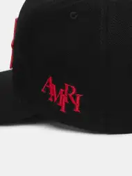 THREE STAR STAGGERED AMIRI FULL CANVAS HAT - Black Red(CANVAS,Black Red)
