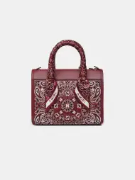 WOMEN - WOMEN'S BANDANA MICRO TRIANGLE BAG - Deep Red(SILK,Deep Red)