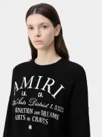 WOMEN - WOMEN'S AMIRI ARTS DISTRICT CREW - Black(COTTON JERSEY,BLACK)
