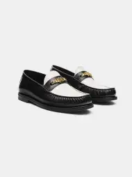 TWO TONE MA CHAIN LOAFER - Black(SILK,BLACK)