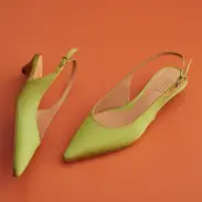 Evan Casual Satin Flat(5,Green)