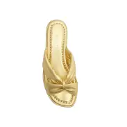 Fairy Flat Sandal(5,Ouro Gold)