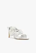 Judy High Smashed Metallic Sandal(5,Silver)