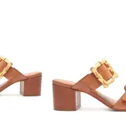 Enola Mid Block Sandal(5,New Wood)