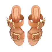 Enola Mid Block Sandal(5,New Wood)
