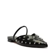 Gayle Leather Flat(5,Black)